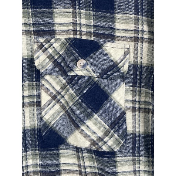 Vintage River Trade Men's Flannel Long Sleeve Shirt Size L - Picture 8 of 11